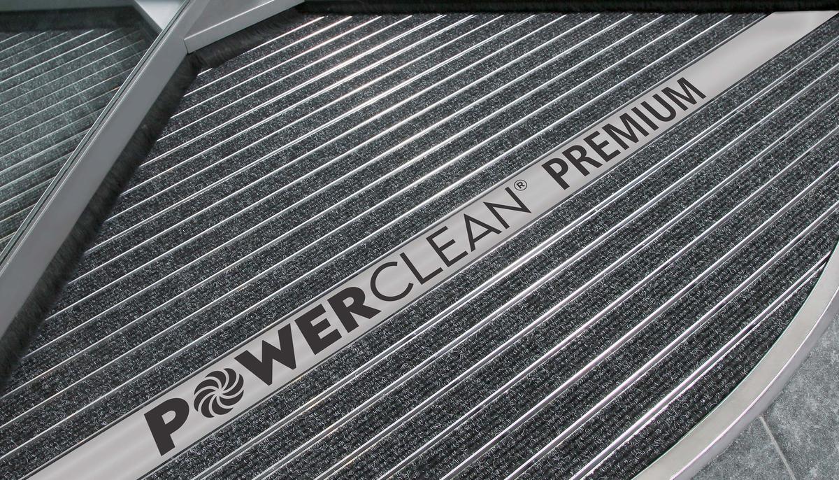 Powerclean Premium: Indgangsmåtter af innovative materialer: POWERCLEAN-indgangsmåtterne er fremstillet af innovative, bæredygtige materialer og sikrer en yderst effektiv rengøring.